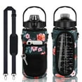 thumbnail image 1 of MesaSe 64 oz Insulated Sports Water Bottle Cup  Water Flask with Straw  Spout  Handle Lid  Wide Mouth Travel Thermal Mug  Black, 1 of 8
