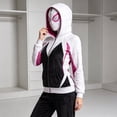 thumbnail image 6 of Superhero Cosplay Full Zip Mask Hoodie, Spider Web Print Sweatshirt for Adult Halloween Fancy Dress Party Cosplay, 6 of 6