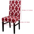 thumbnail image 2 of Stretchy Dining Chair Covers Set of 4, Elastic Kitchen Chair Slipcovers Removable Protective Cover Nonslip for Hotel Dining Room Ceremony Banquet Wedding Party (4 Pack, Wine Red-BTC01), 2 of 8