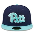 thumbnail image 2 of Men's New Era Navy/Light Blue Pitt Panthers 59FIFTY Fitted Hat, 2 of 6