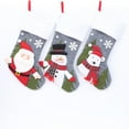 thumbnail image 5 of 3PCS Christmas Stockings for Family Kids Santa Snowman Bear Large Stockings Christmas Decorations for Xmas Fireplace Holiday Party, 5 of 5