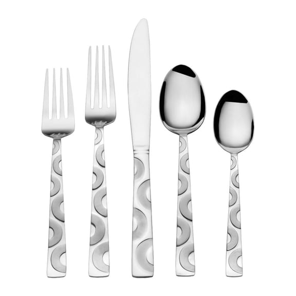 International Silver Wheels Frost 34-Piece 18.0 Flatware Set, Service for 8