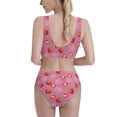 thumbnail image 3 of Picia Cute Strawberry Women's High Waisted Bikini Scoop Neck Swimsuit Two Pieces Bathing Suit-Medium, 3 of 8