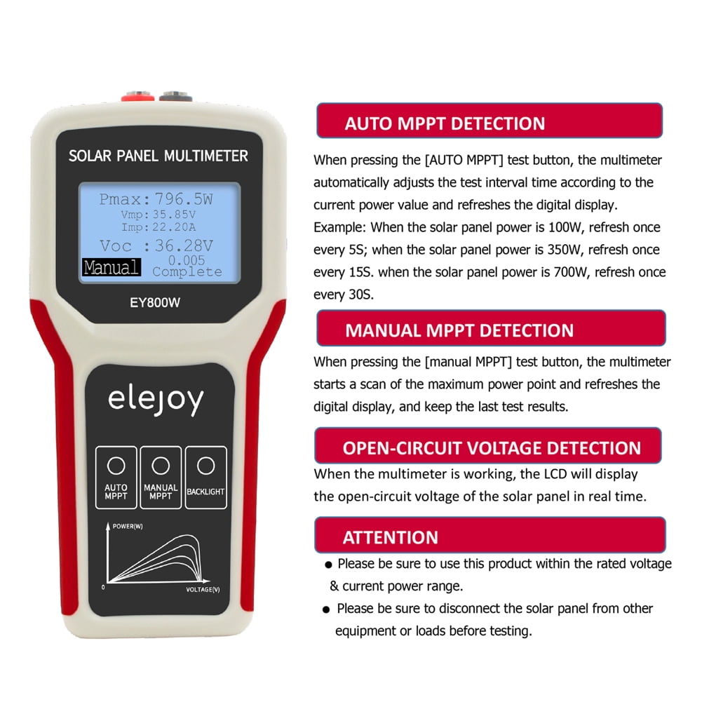 Multimeters,With Lcd Display Portable Handheld Panel Handheld Panel Auto/manual Panel Auto/manual Auto/manual Solar Tester With Lcd Solar Panel Tool Safety Prot Adben Dsfen