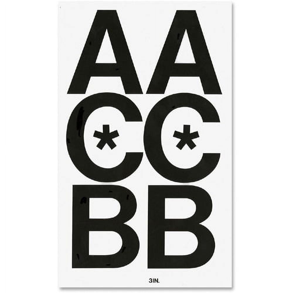 (4 pack) Chartpak Permanent Adhesive Vinyl Numbers 10 (Numbers) Shape - Self-adhesive - 3" Height x 3" Length - Black - Vinyl - 16 / Pack