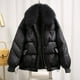 thumbnail image 1 of Parkas de manga larga para mujer, abrigo con forro, chaqueta larga y gruesa cálida de invierno para mujer, abrigo con capucha para mujer, 1 of 9