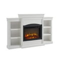 thumbnail image 2 of Lamont Electric Fireplace with Mantel and Side Bookcases, White, 2 of 9