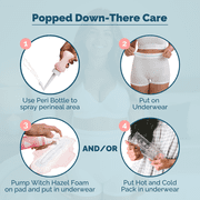 Popped Disposable Postpartum Underwear, Seamless High-Waist Brief, One Size Fits Most (28-48)
