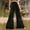 Black Pants for Women, variant on jtjvou Womens Ruffle Velvet Wide Leg Pants Fashion Casual Elastic Waist Sweatpants Flare Leg Lounge Pants Black L