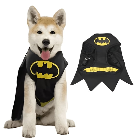 TELOLY Bat Classic Batshield Logo Pet Dog Costume Suitable for Dogs or Cats of All Sizes Comics Bat Halloween Costume Funny Dog Costume (2X-Large)