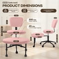 thumbnail image 4 of Waleaf Ergonomic Cross Legged Office Chair, Boucle ADHD & Meditation Chair for Adult, Lumbar Support Swivel Wide Seat, Yoga & Kneeling chair, 4 of 10