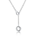 thumbnail image 1 of Mod Geometric Open Circle Round Disc Lariat Pendant Y Necklace for Women for Teen .925 Sterling Silver, 1 of 4