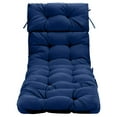 thumbnail image 5 of Topbuy Patio Chaise Lounge Cushion Recliner Quilted Thick Padded Seat Cushion w/Ties Navy, 5 of 7