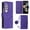 Purple, variant on MonsDirect for 7.6 inch Samsung Galaxy Z Fold 3 2022 2021 Case, Slim Suede Leather Stand Folio Cover with Auto Sleep/Wake Card Slots & Hand Strap Anti-Fall Protective Case for Galaxy Z Fold 3, Black