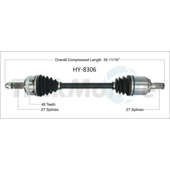 CV Axle Shaft Fits select: 2010-2013 HYUNDAI TUCSON