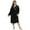 Black, variant on WBQ Women's Oversized Nightdress Plus Size Nursing Nightgown Long Sleeve V Neck Breastfeeding Nightshirt Sleepwear Soft Pleated Sleepshirt Lounge Dress, XL-4XL