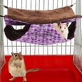thumbnail image 4 of Purple Rabbit Double Layer Interlayer Warm Hammock Hanging Bed House Sleeping Bag for Squirrel Small Pets, 4 of 7
