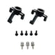 thumbnail image 3 of 2 piezas de mangueta de dirección delantera RC 1/24, accesorios ligeros para bricolaje, copas de dirección delanteras negro y plata, 3 of 9