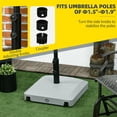 thumbnail image 3 of Outsunny Patio Umbrella Base with Wheels, Water or Sand Filled, Gray, 3 of 9