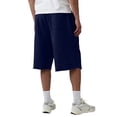 thumbnail image 6 of Bermuda Shorts for Men Under Knee Baggy Sweat Shorts 2026 Fleece Cotton Y2k Shorts Casual Shorts Hem Gym Shorts with Pockets Dark Blue 2XL, 6 of 6