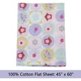 thumbnail image 4 of Spring Floral Bloom Geometric Garden 3 Piece Pink Cotton Toddler Sheet Set, 4 of 7