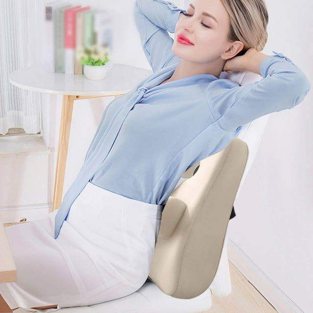 KER Ergonomic Lumbar Support Cushion For Chair Back Comfortable Seat Pillow For Long Sitting And Sleeping