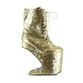 thumbnail image 3 of Ellie Shoes E-BP579-Chablis 5 Heel Platform Ankle Boot Gold  Glitter / 5, 3 of 6