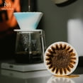 thumbnail image 4 of XBMego Hand Brewed Coffee Cone Filter Cup/Reusable Coffee Brewing Cone/Ceramic Drip Coffee Filter Single Cup Coffee Maker 2/4 Cup (4 Cup Blue), 4 of 7