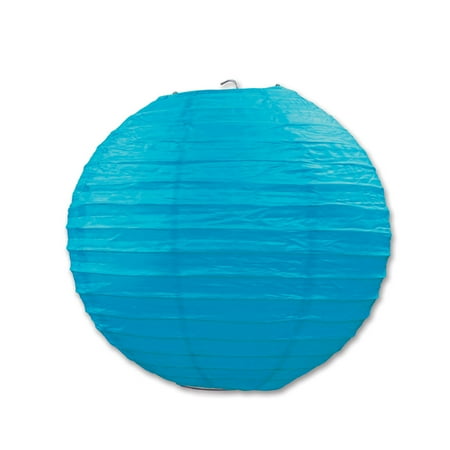 Paper Lanterns 9 1 by 2" Turquoise - 6 Pack (3 Per Package)