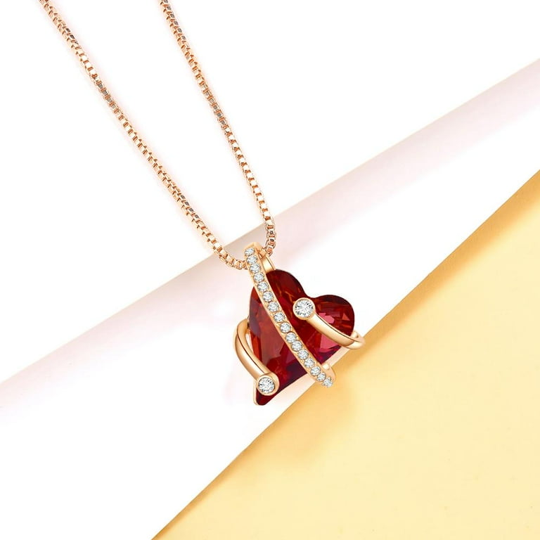 Ladies red necklaces sale