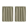 thumbnail image 2 of Kitchen Curtain Faux Linen Tier Farmhouse Cafe Curtains Country Half Window Curtains Rod Pocket Light Filtering for Rustic Bathroom Laundry Room, 2 of 5