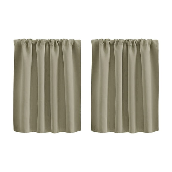 Window Half Short Curtains (2 Panels) High Density Material Light Blocking Privacy Protection For Small Spaces Bedroom Dining Room Kitchen Bathroom, Elegant Design Complements