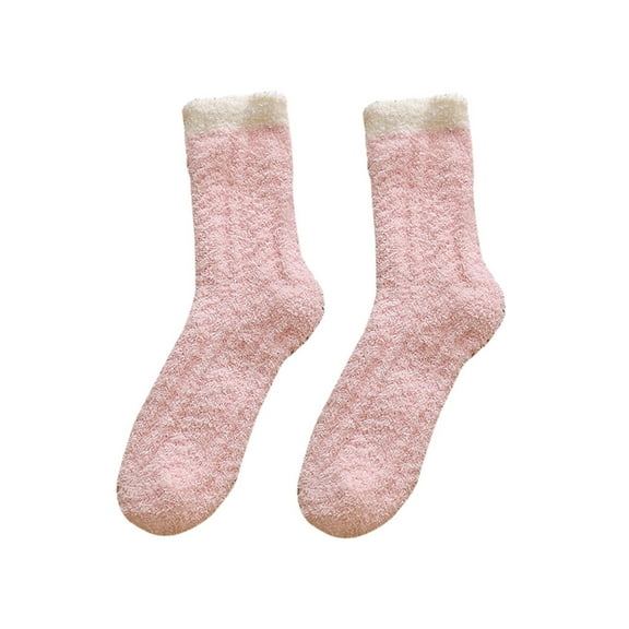 Tiqkatyck Ankle Socks Clearance, Fashion Home Women Girl Soft Bed Floor Socks Warm Winter Sleeping Socks Compression Socks for Women Crew Socks for Women No Show Socks Womens Pink One Size