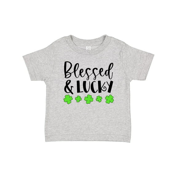 Inktastic Blessed and Lucky 4 Leaf Clovers St. Patrick's Day Boys or Girls Baby T-Shirt