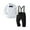 White Shirt And Black Overalls, variant on YTDSCS 1-8Y Toddler Kids Boys Dress Shirt Shirts Overalls Outfit for Boys Baby Formal Gentleman Bow Tie White Shirt + Royal Blue Trouser Dress Suit