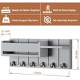 thumbnail image 4 of Homaryx Key Holder Wall Mount with Shelf, Wooden Key Hooks and Mail Organizer for Entryway, Living Room, Hallway, Modern Home Decor Gray, 4 of 6