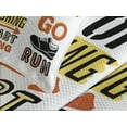 thumbnail image 4 of Ambesonne Fitness Quilted Bedspread Set 3 Pcs, Positive Words, Queen Size, Orange Yellow Black, 4 of 5