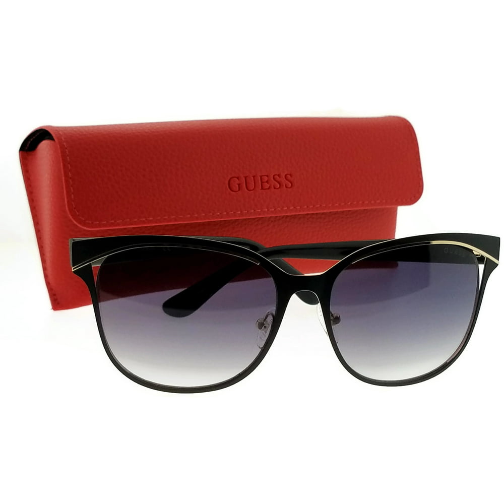 GUESS - Guess GU7486-02B-58 Square Women’s Black Frame Smoke Lens ...