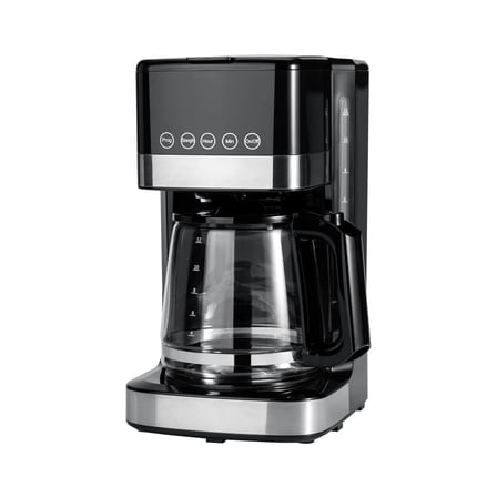 12 Cup Programmable Coffee Maker with Thermal Carafe & Touch Screen, 24-Hour Timer, Auto Shut-Off, Pause & Serve - Black & Silver Drip Coffee Machine