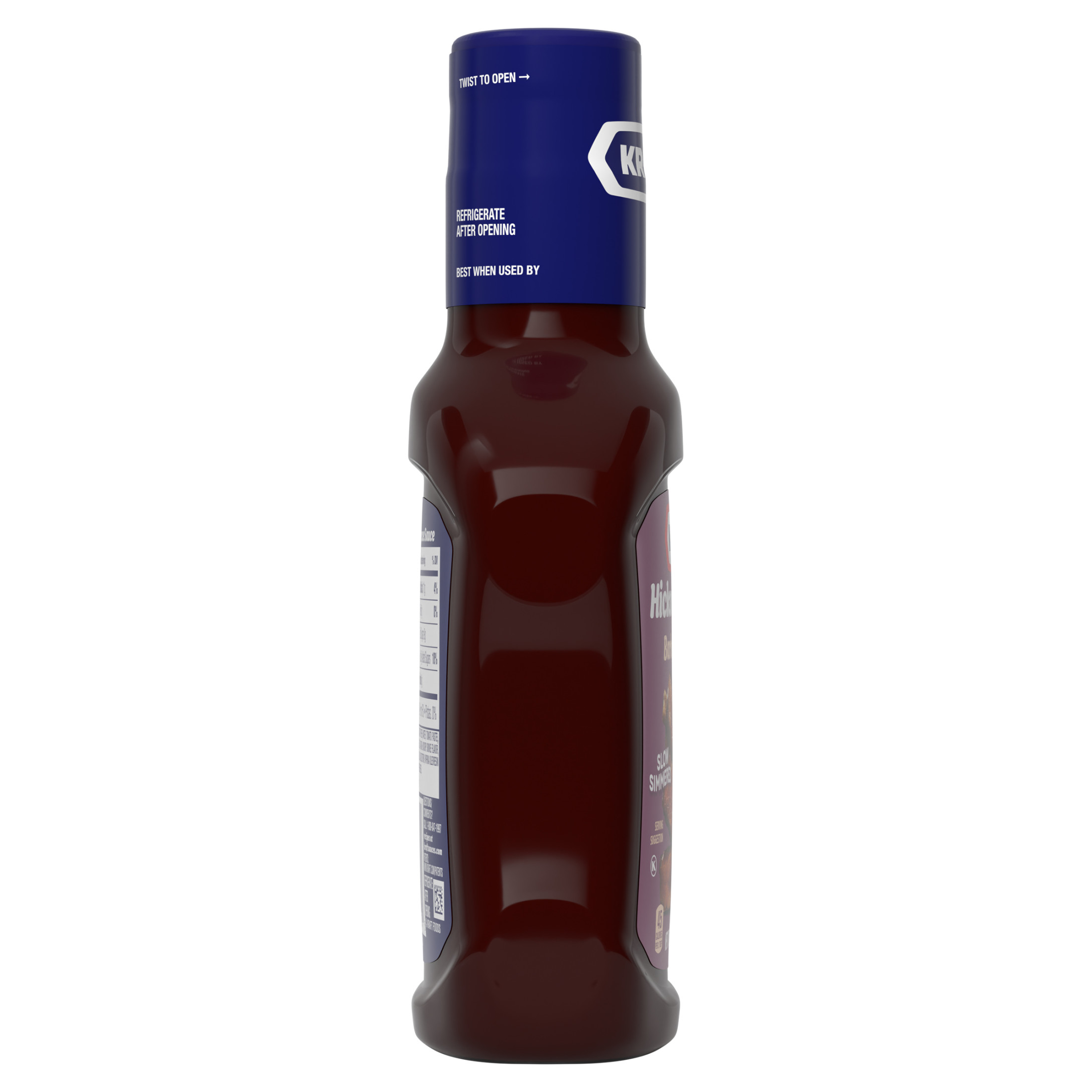 Kraft Hickory Smoke Slow-Simmered Barbecue BBQ Sauce, 17.5 oz Bottle