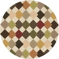 thumbnail image 1 of Ahgly Company Machine Washable Indoor Round Transitional Saddle Brown Area Rugs, 3' Round, 1 of 7