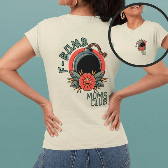 Fbomb Mom Shirt Funny Gift For Christmas Oversized Moms Tee Fbomb Designs Mothers Day Present from Son Anniversary Husband Shower Birthday