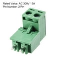 thumbnail image 4 of 2 Pin 5.08mm Pitch Male Female PCB Screw Terminal Block 20Sets, 4 of 6