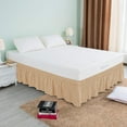 thumbnail image 3 of Subrtex Easy Fit Dust Ruffle, Wrap around Bed Skirts with Long Tailored Drop(King, Khaki), 3 of 7