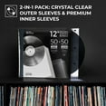 thumbnail image 2 of Big Fudge 12-Inch Vinyl Record Sleeves Bundle 100 Pack – 50 Anti-Static Acid-Free Rice Paper Inner Sleeves & 50 High-Density Polypropylene Outer Covers, 2 of 7
