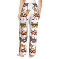 thumbnail image 3 of Picia Corgi Dog2 Womens Soft Woven Cotton Elastic Waistband Sleep Pajama Pant Lounge Sleep Pant With Pockets And Drawstring-Large, 3 of 9