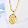 thumbnail image 2 of TANGPOET 925 Sterling Silver St Michael Medal Necklace 24K Gold Plated, 2 of 5
