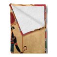 thumbnail image 2 of Egyptian Print Soft Flannel Fleece Throw Blanket, Sun Old Egyptian Timeless Grace Antique Tradition Illustration, Cozy Plush for Indoor and Outdoor Use, 60" x 80", Multicolor, by Ambesonne, 2 of 5