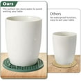 thumbnail image 7 of Coasters Set of 6 with Holder,Coasters for Drinks,Coffee Table Decor Coaster,Suitable for Kinds Cups,Anti-Slip,Non-Stick,Silicone Cup Coaster and Living Room Decor(6 Pcs, Green), 7 of 7