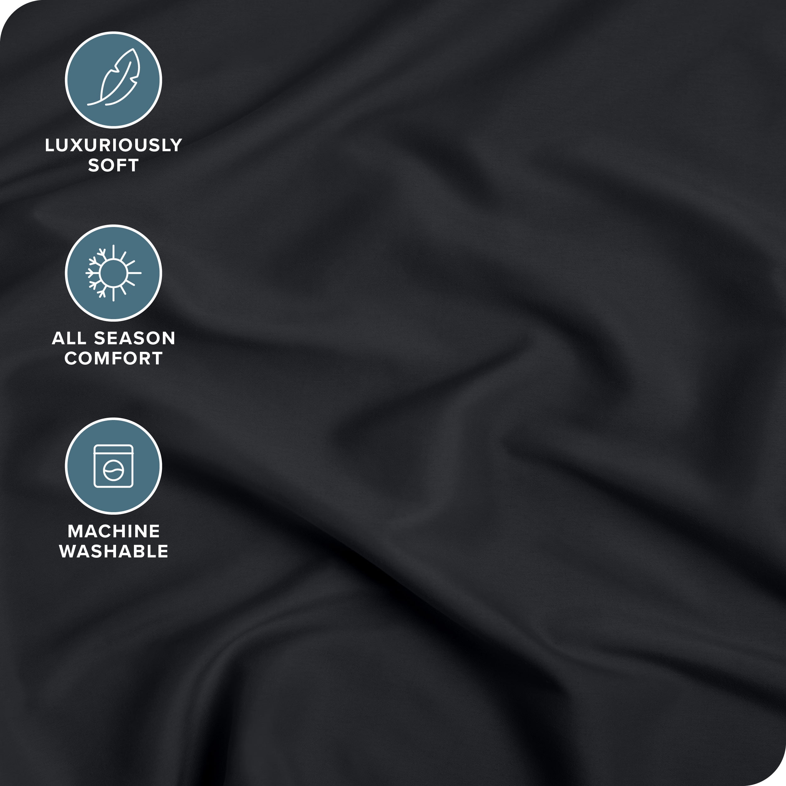 Bare Home Luxury 1800 Collection Fitted Sheet, Ultra-Soft, Deep Pocket, California King, Black